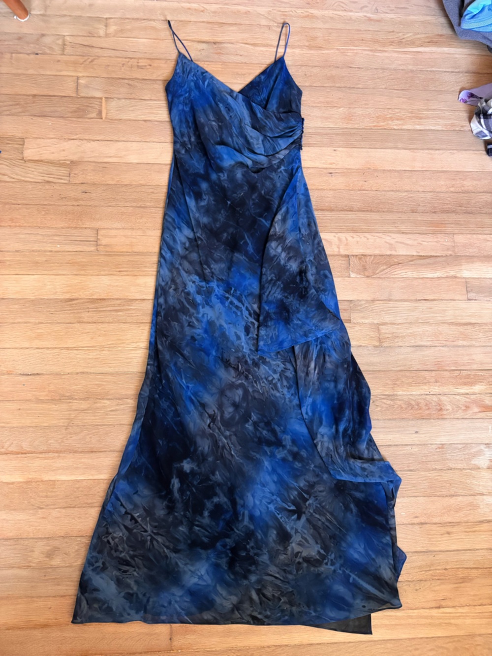 Vintage Daymor Couture size 2 Blue Black Formal Gown